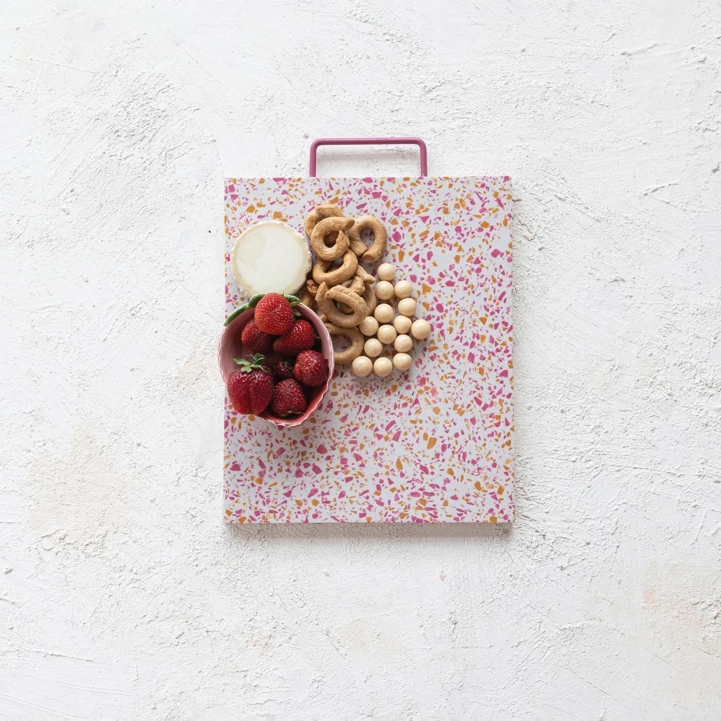 Resin Pink Enameled Cutting Board
