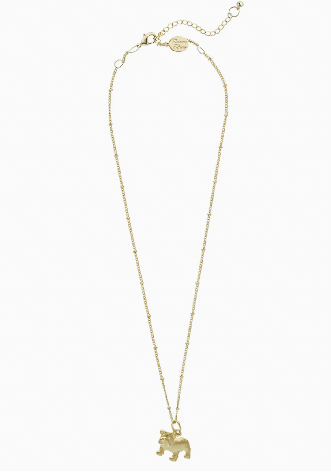 Dainty Gold Bulldog Necklace