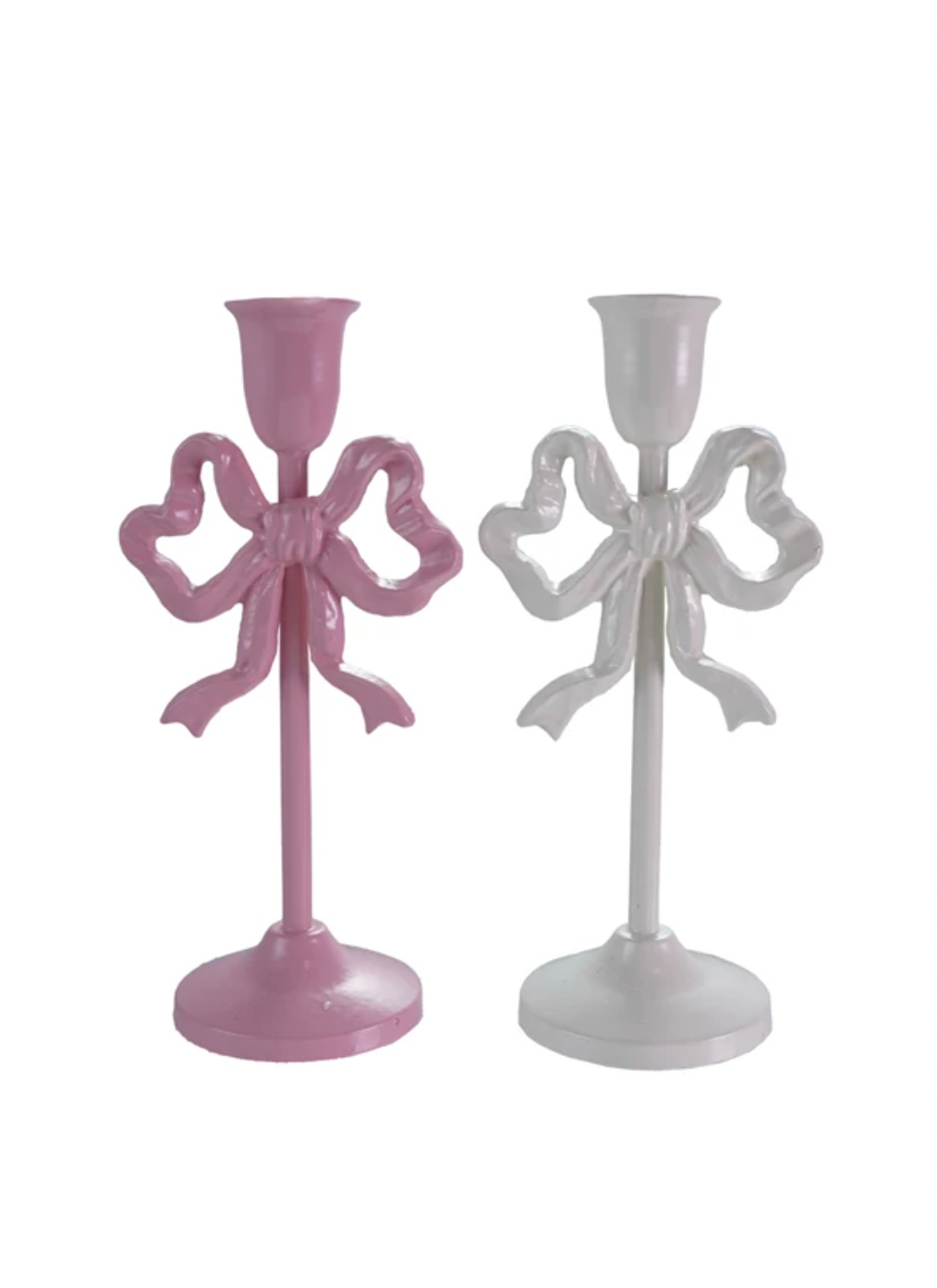 Metal Bow Candle Holder