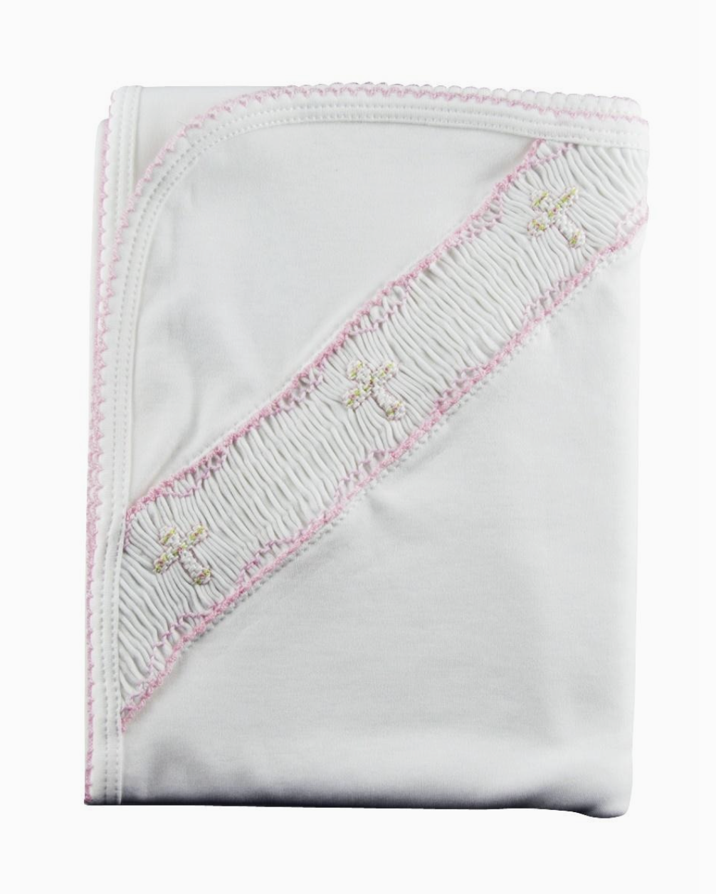 Cross Smocked Baby Blanket