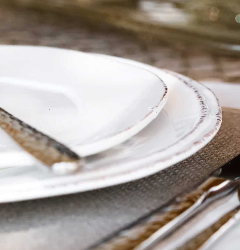 Lastra White Salad Plate