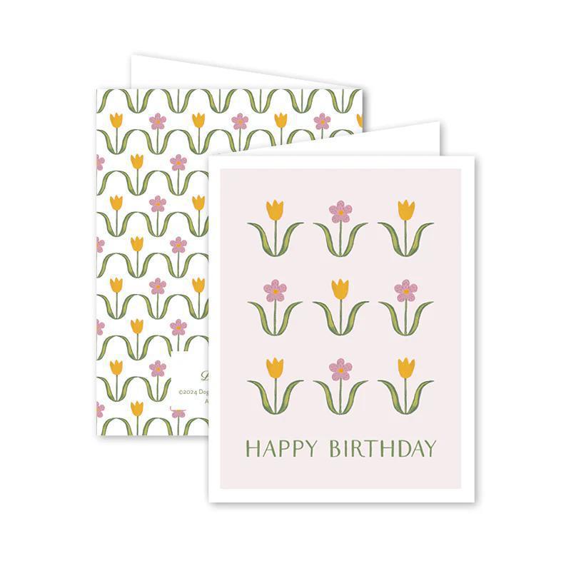Dala Tulips Birthday Card