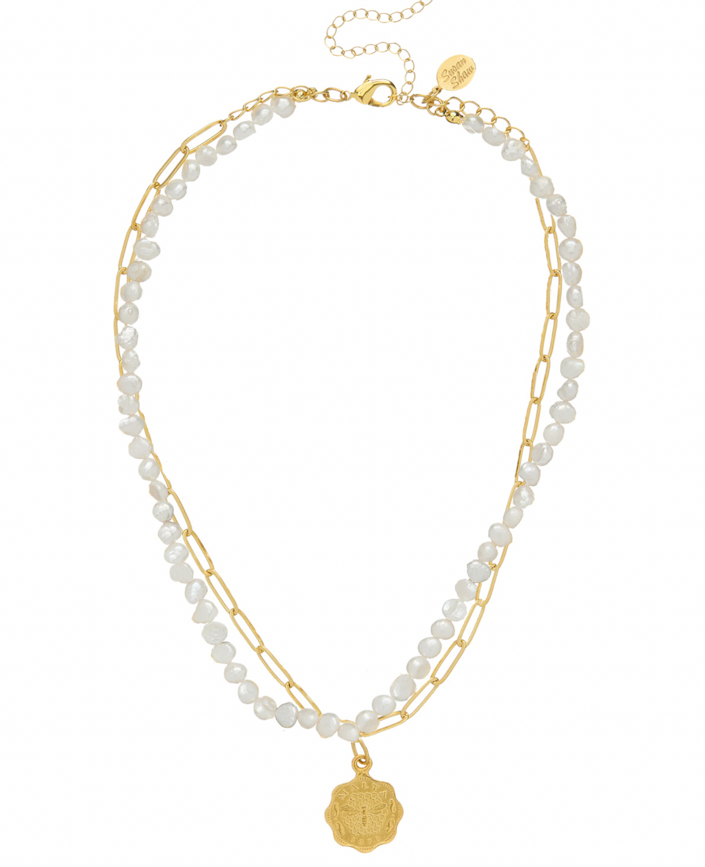 Necklace is 16" +3" extender chain