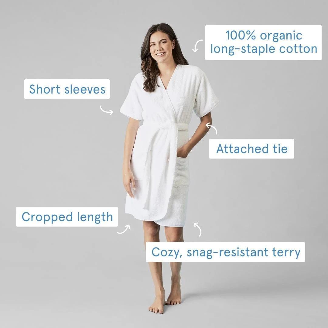Weezie Short Light Blue Signature Robe