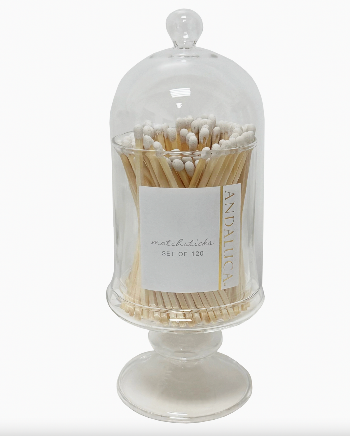 Tall Glass Jar with Matches