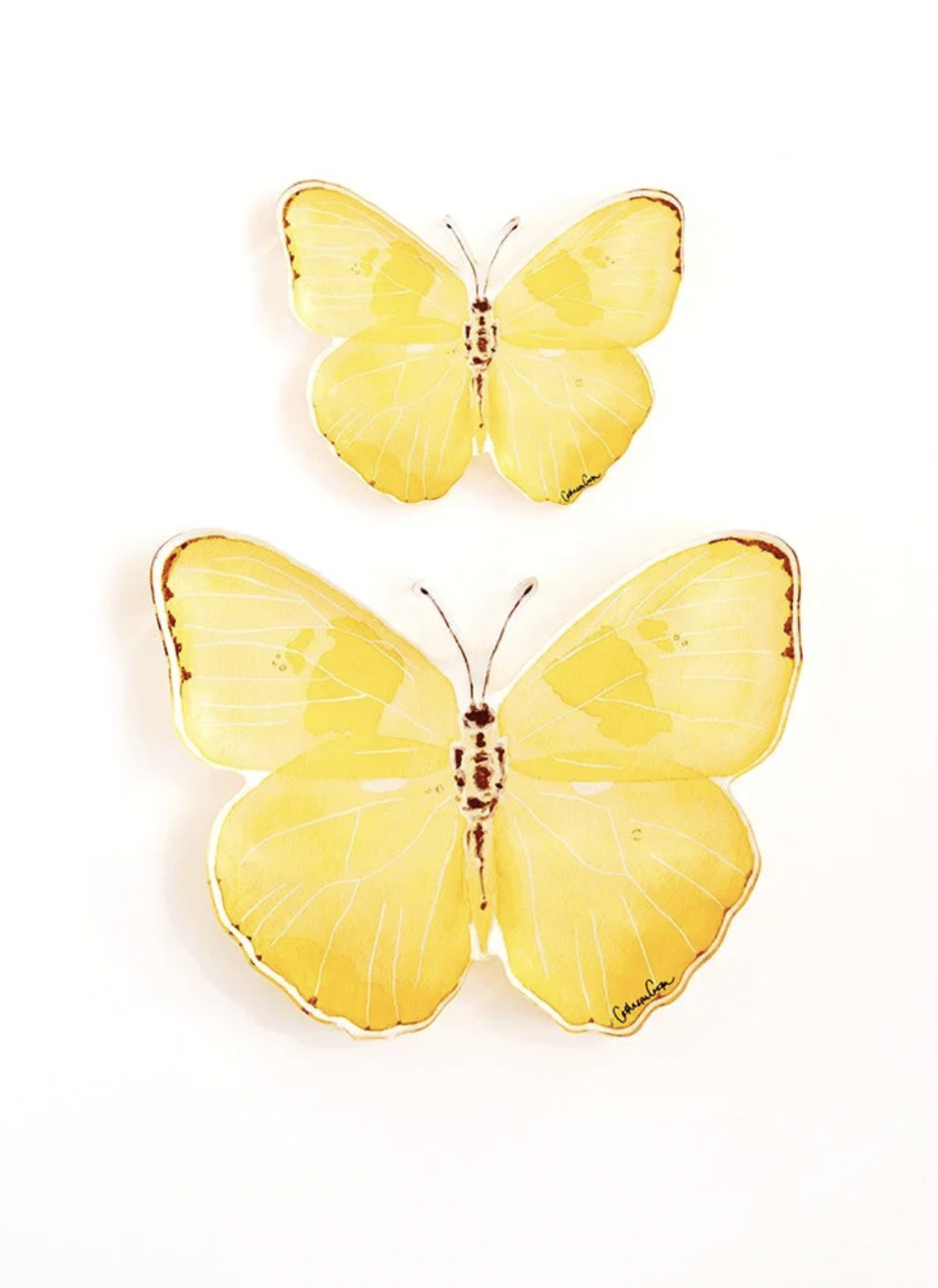 CC Yellow Acrylic Butterfly