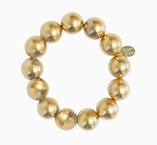Gold Bead Stretch Bracelet