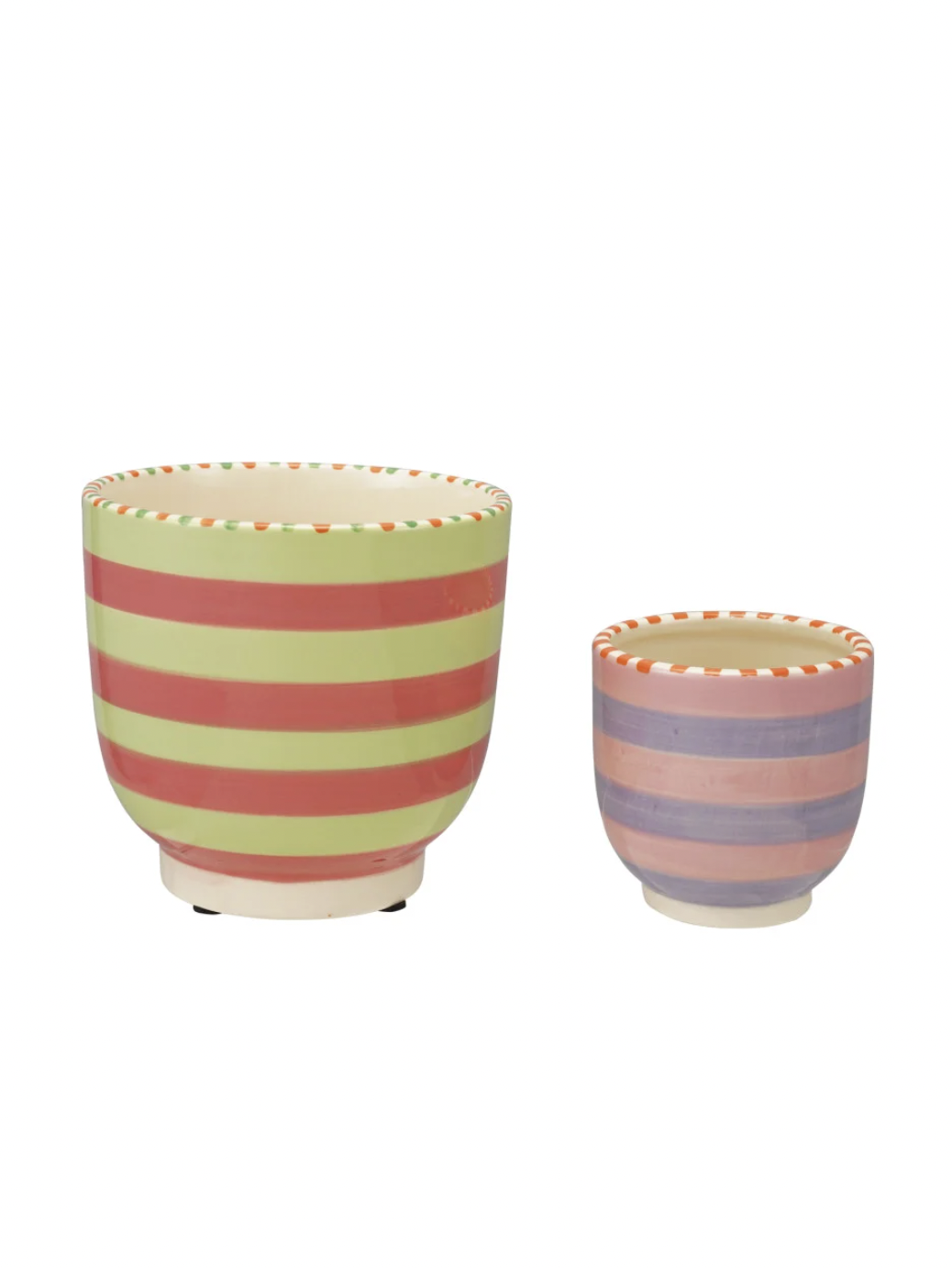 Stoneware Striped Vase