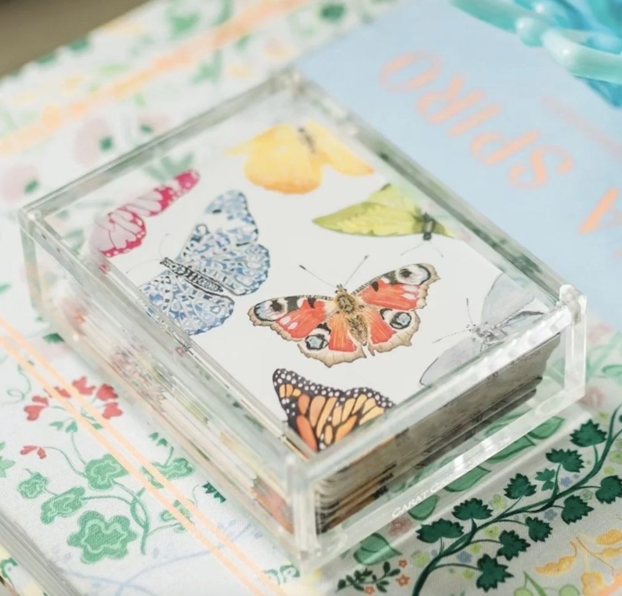 CC Butterfly Playing Cards with Acrylic Case