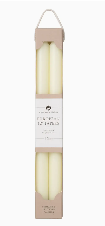 12" Ivory Taper S/2
