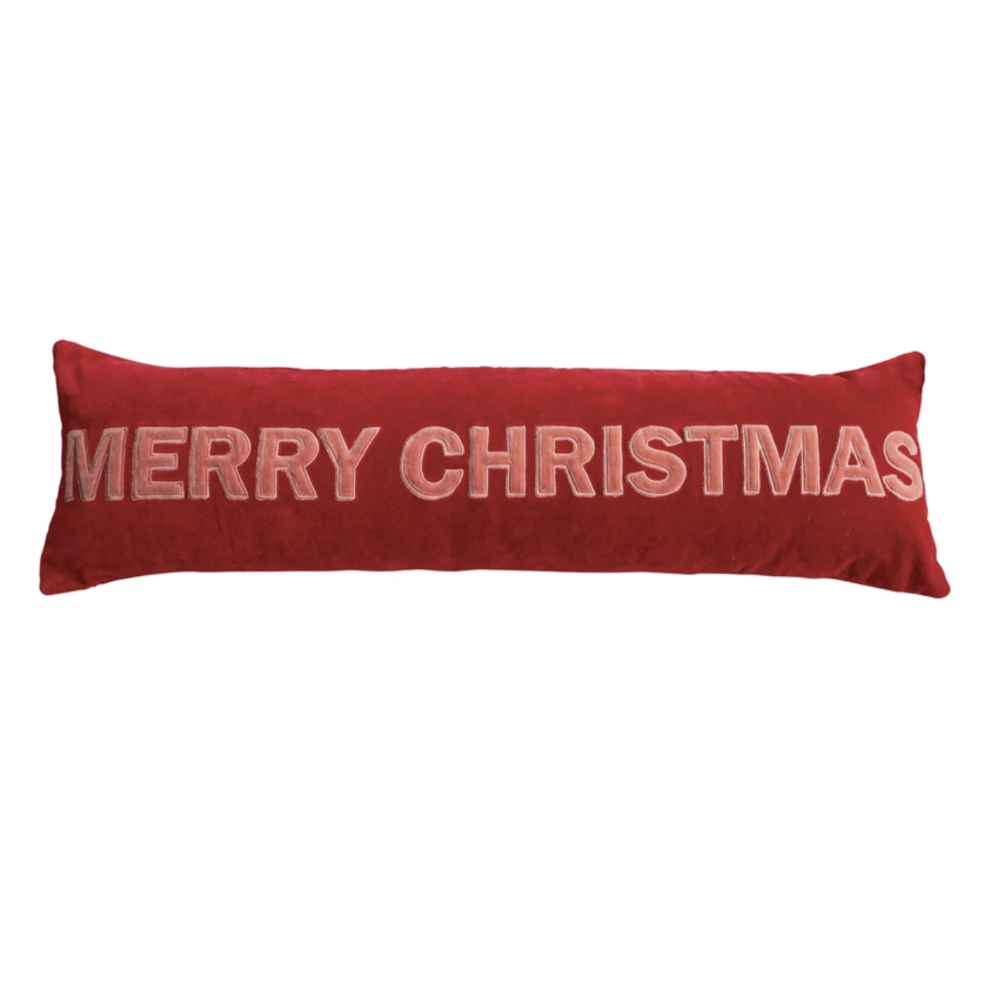 36x10 "Merry Christmas" Velvet Lumbar Pillow