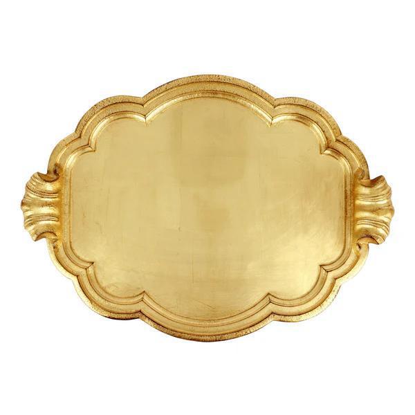 Florentine Gold Handled Large Tray