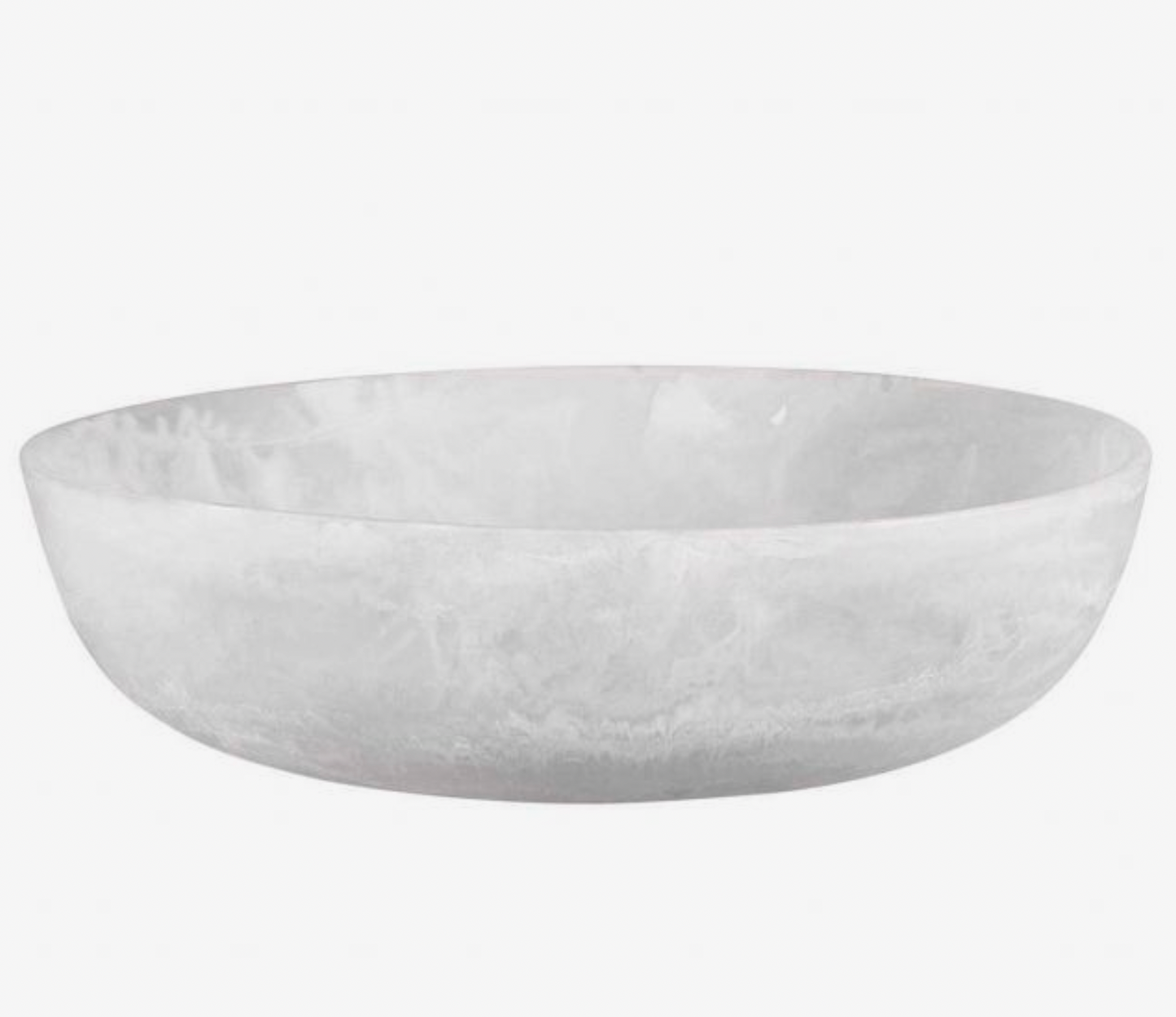 Round Bowl Large-White Swirl