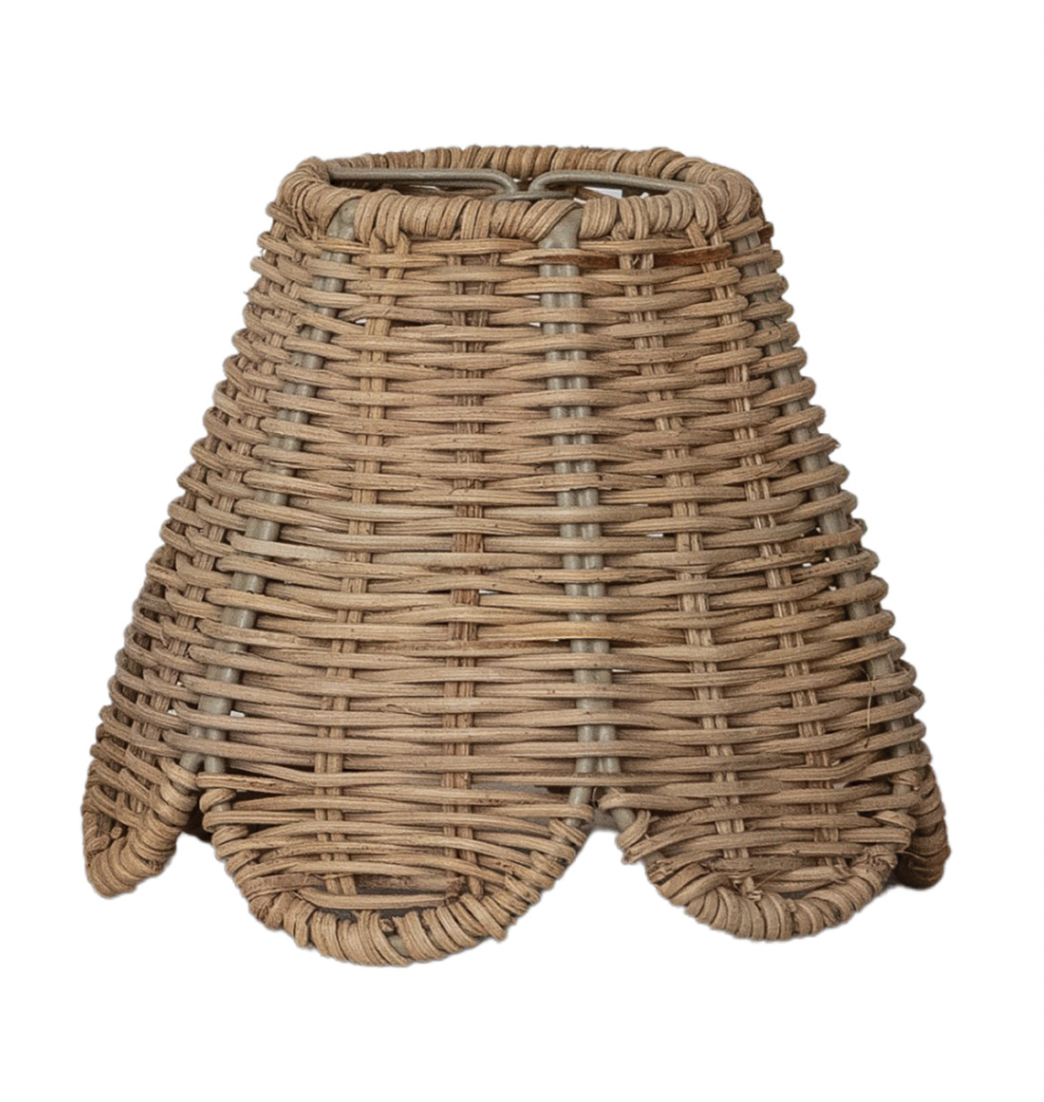 Rattan Clip on Lamp Shade
