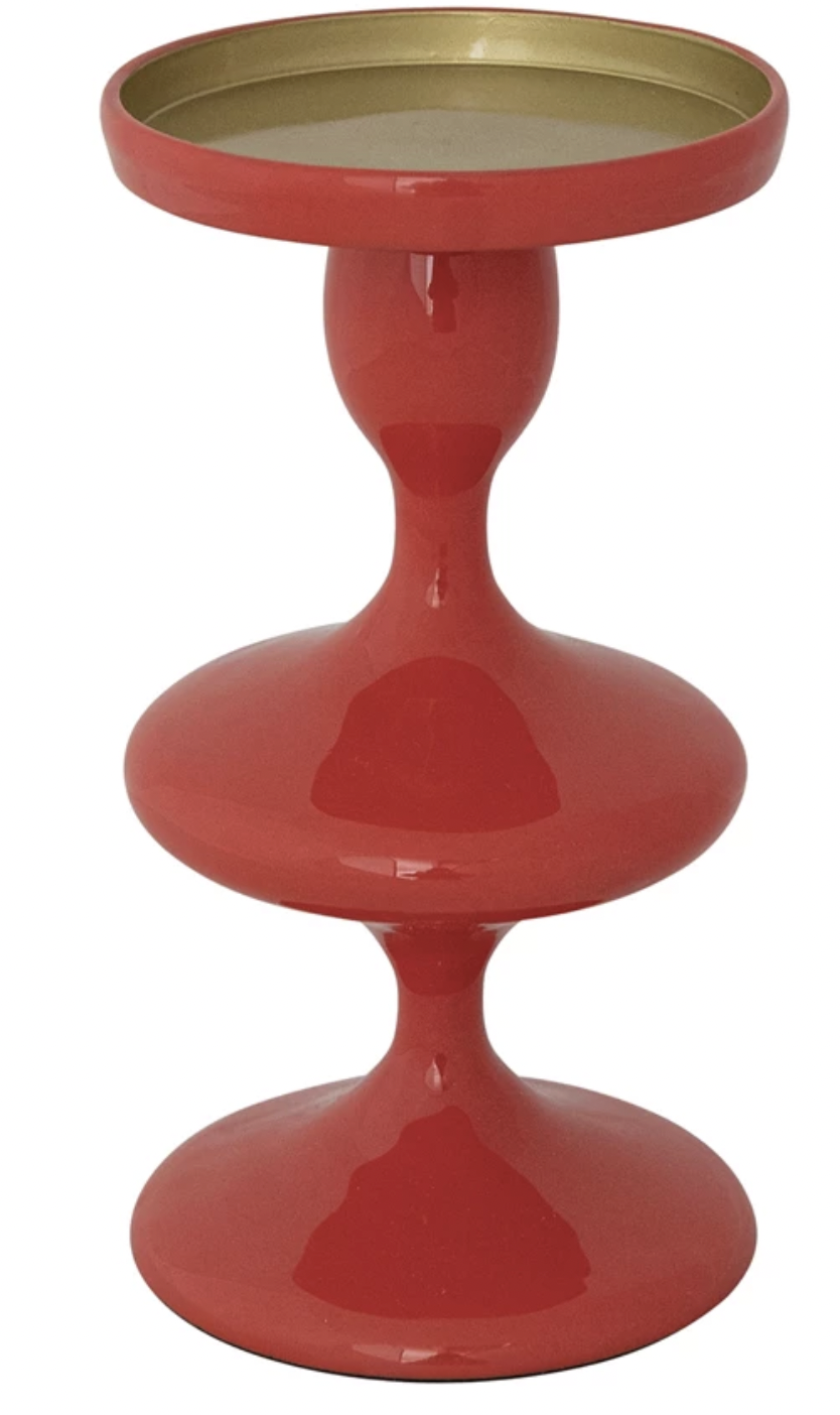 Enameled Aluminum Candle Holder