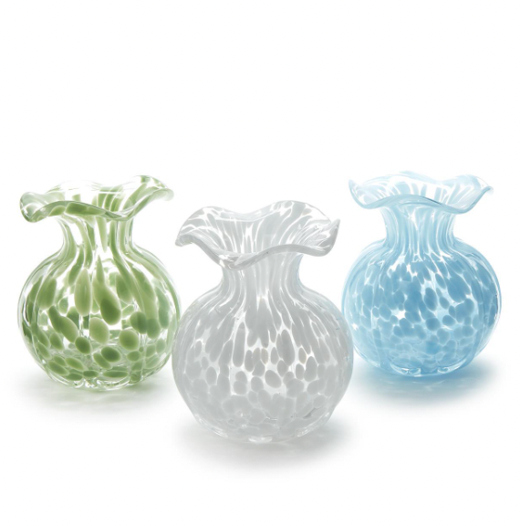 Ruffled Edge Spotted Vase