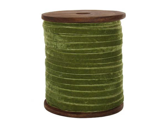 Green Velvet Ribbon per Yard