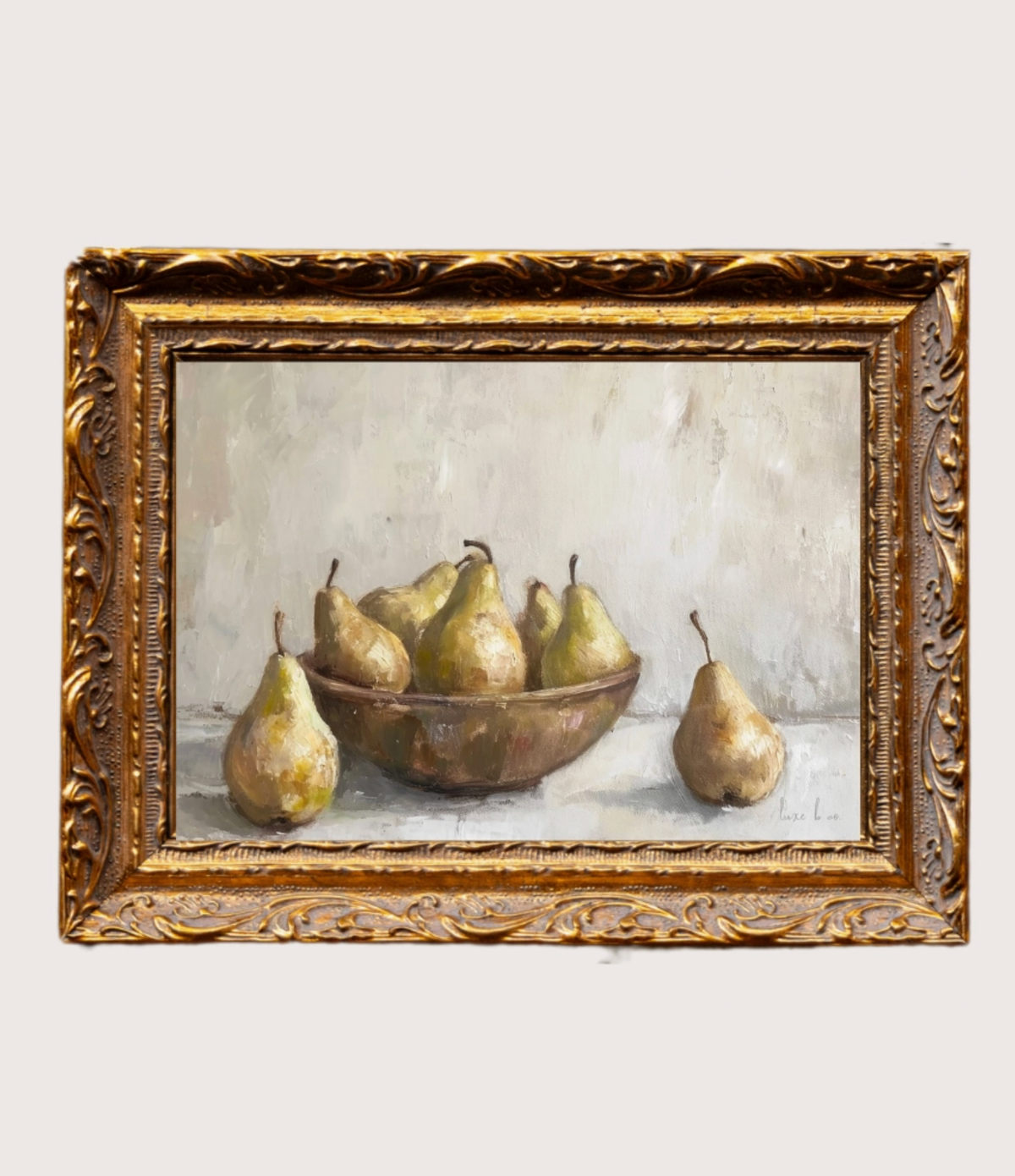 Watercolor Pears 5x7 Mould Frame Art