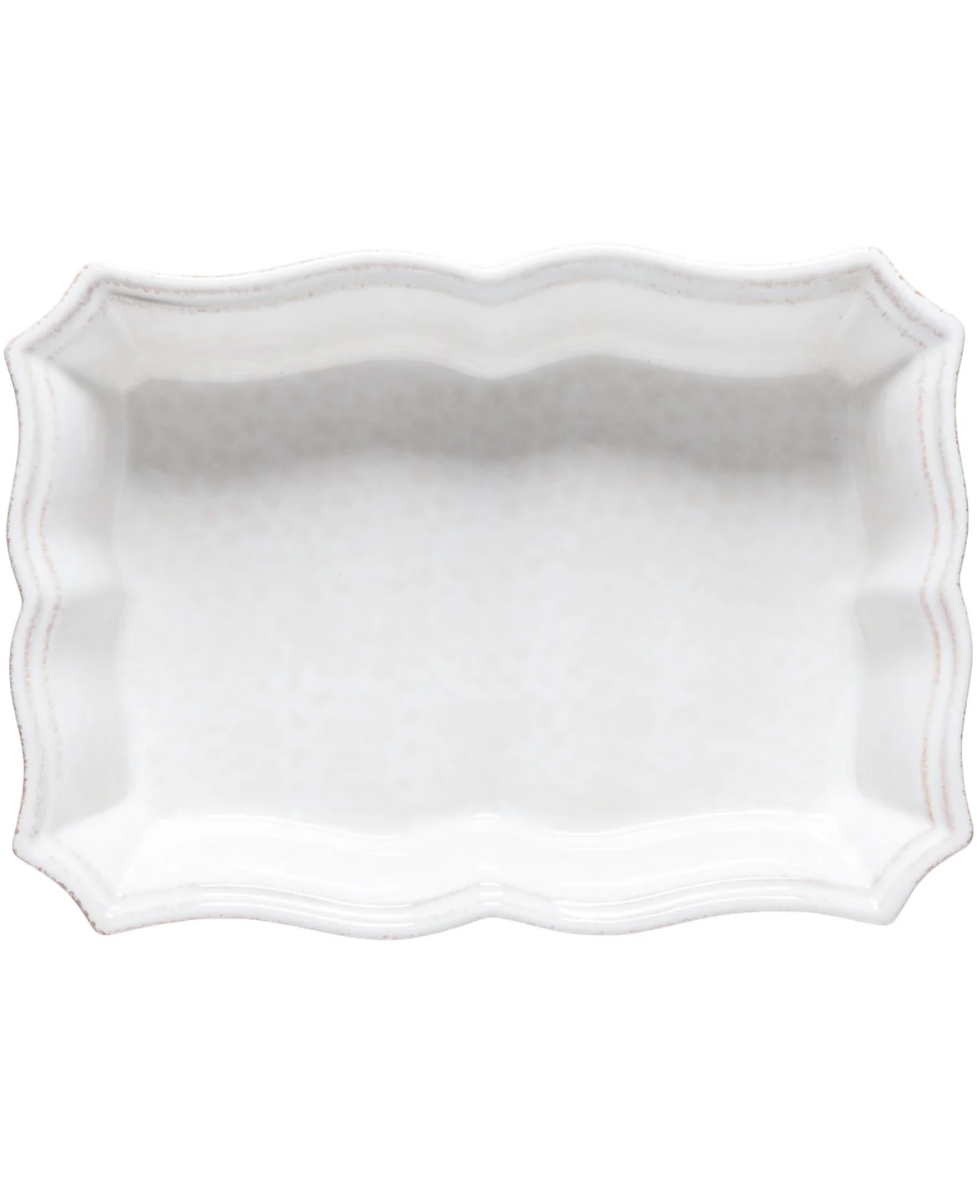 Impressions White Rectangle Baker