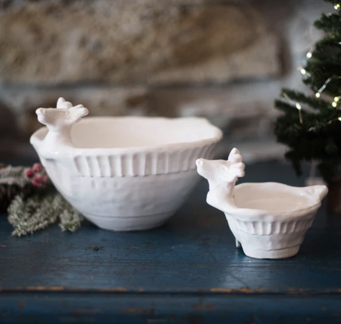 Pietra Natale Christmas Deer Deep Bowl