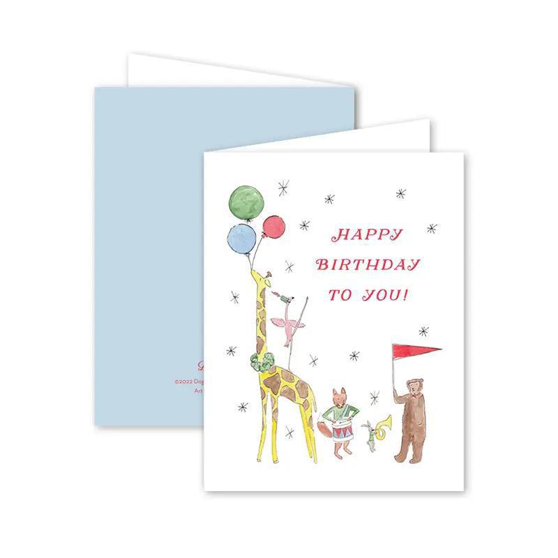 Animal Parade Birthday Card