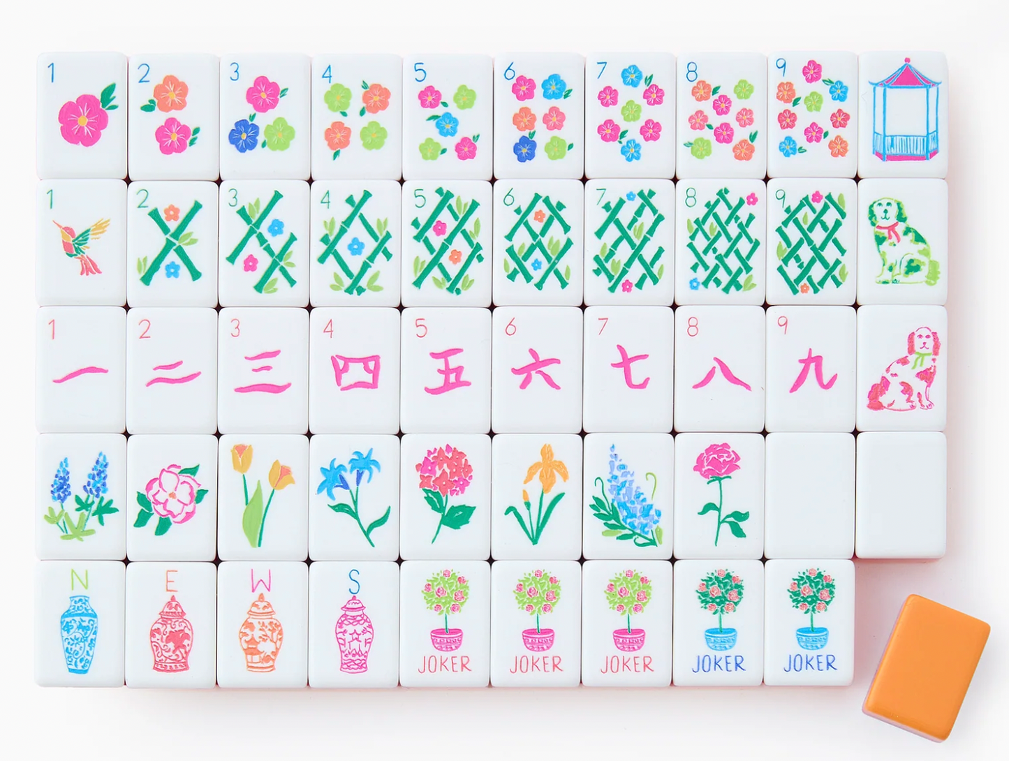 Sunset Mahjong Tiles