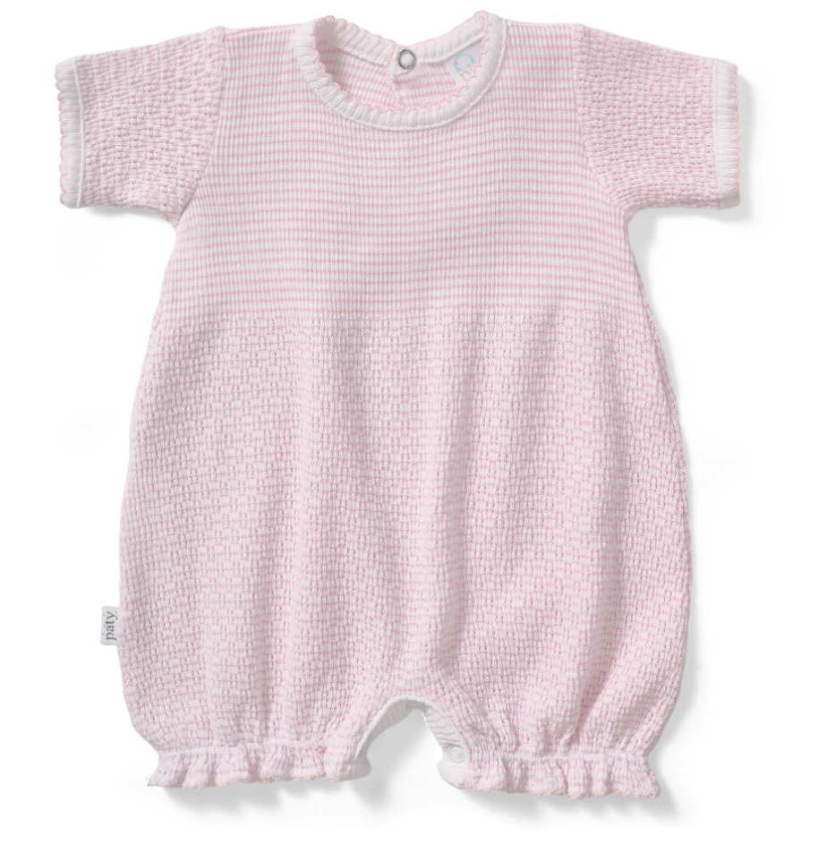 Paty Knit Pink Ruffle Hem Bubble