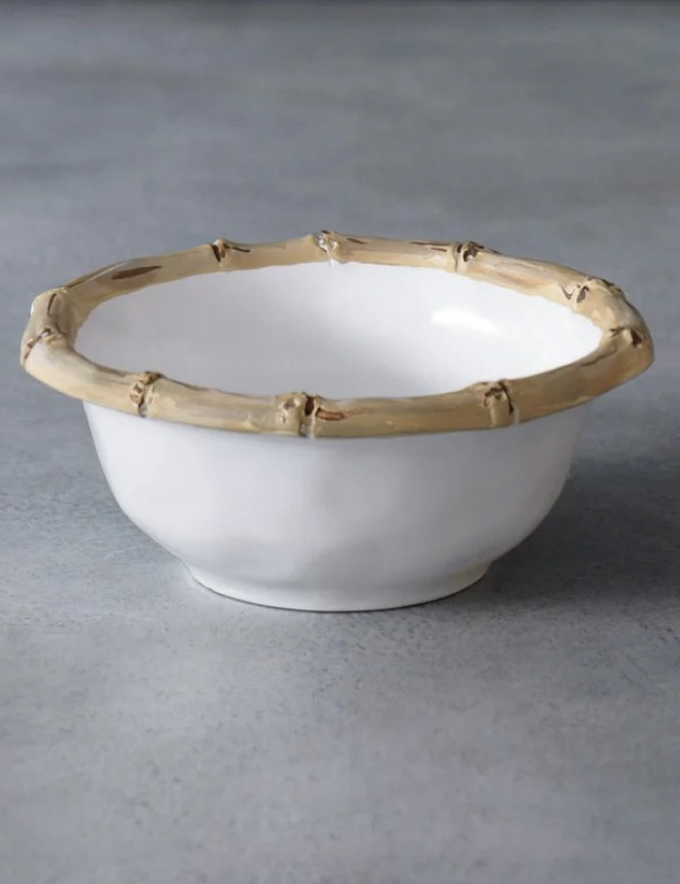 Vida Bamboo Small Dip Bowl White and Natural