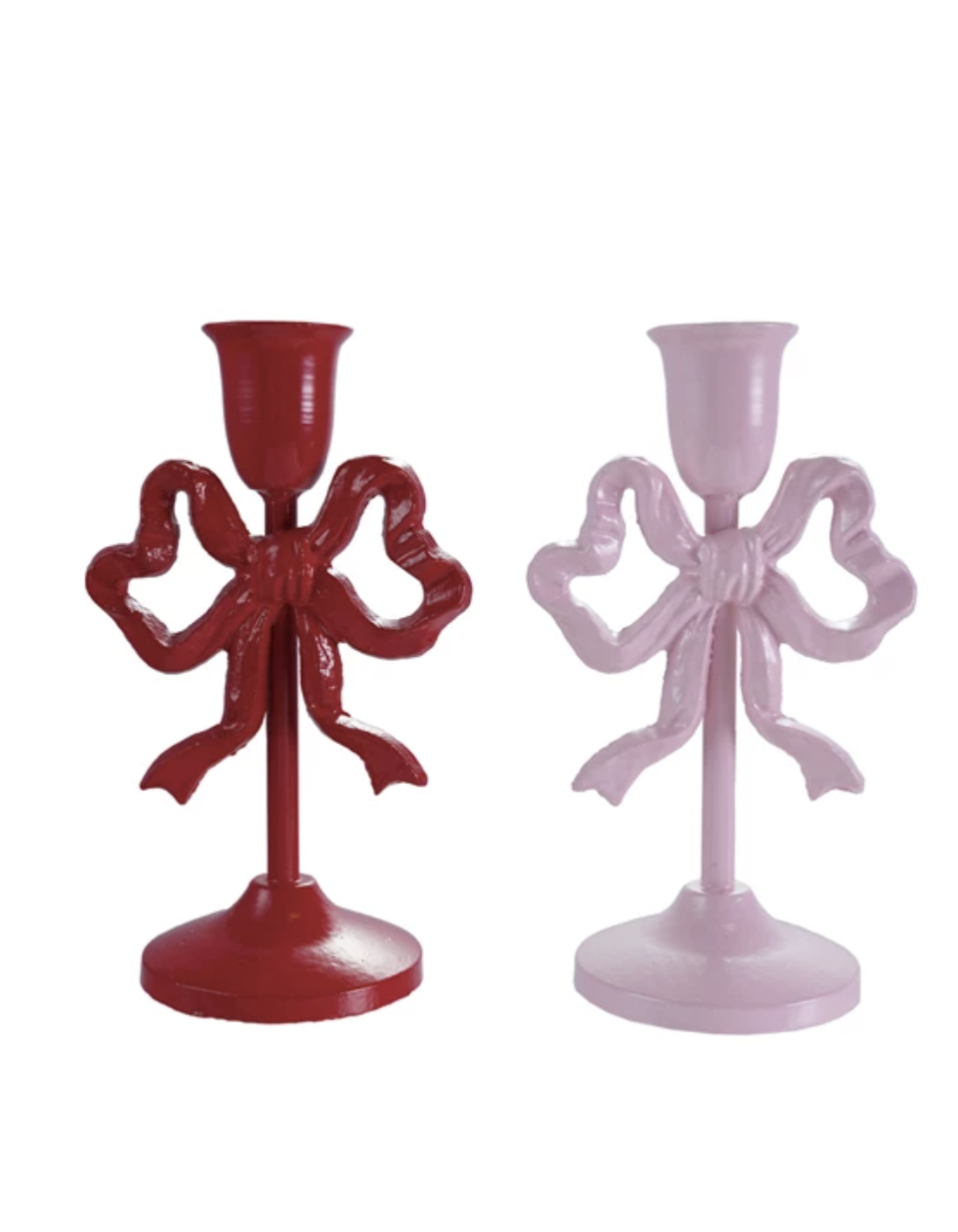 8" Metal Bow Candle Holder