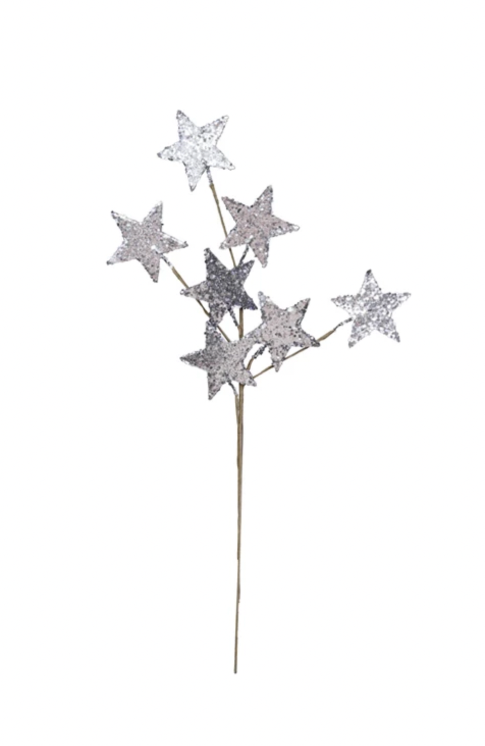 22" Silver Glitter Star Pick