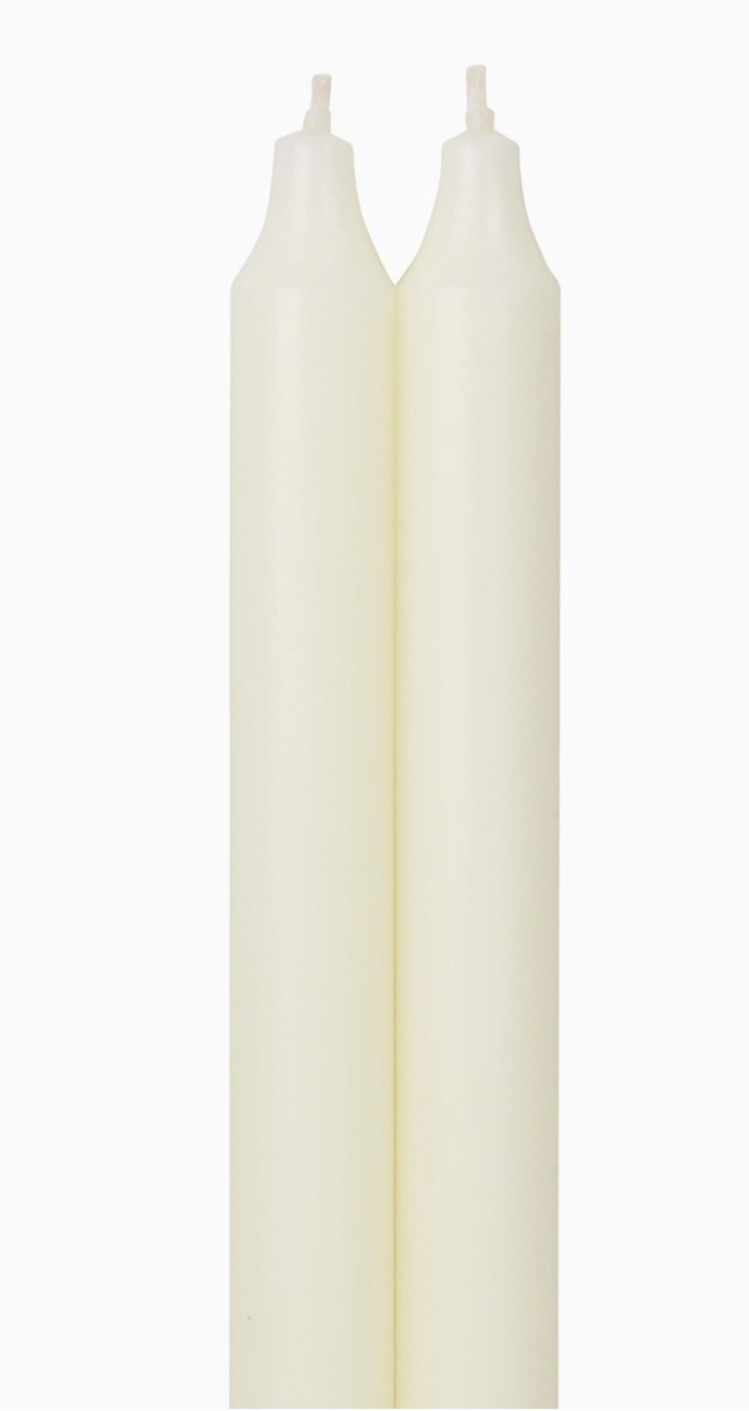 12" Ivory Taper S/2