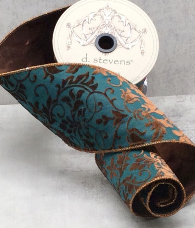 4" Dark Teal Acanthus