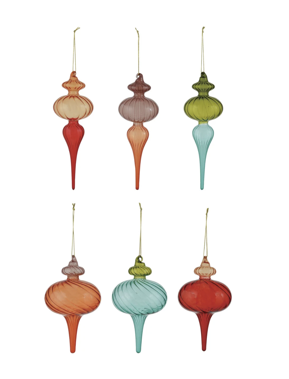 Citrus Glass Finial Ornament