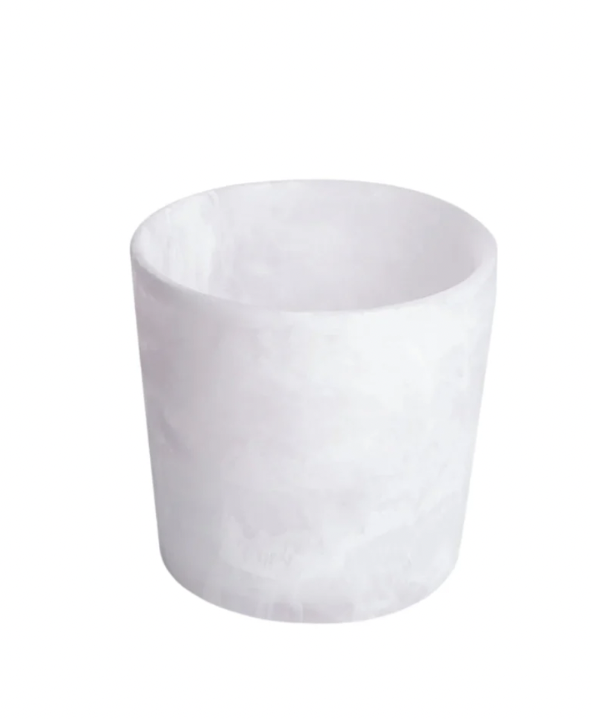 White Swirl Bucket/Jar