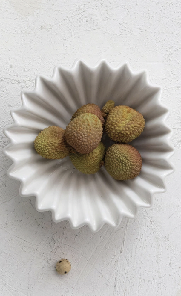 Stoneware Fluted Bowl