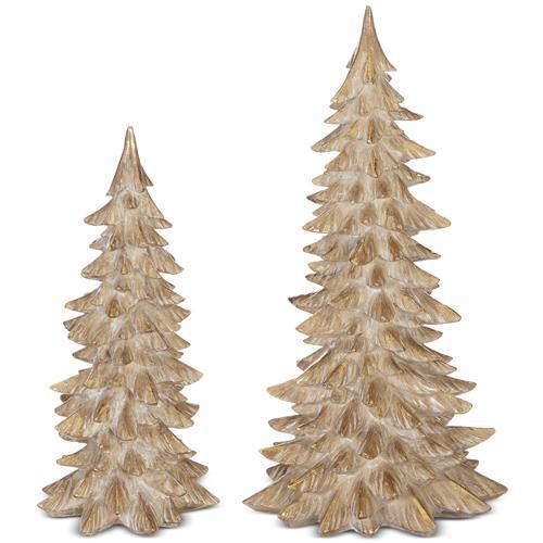 S/2 Gold Leaf Trees