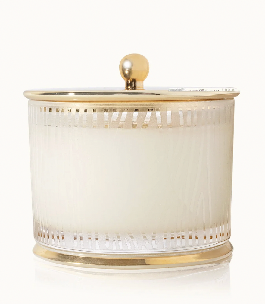 13.5oz Frasier Fir Frosted Wood Candle