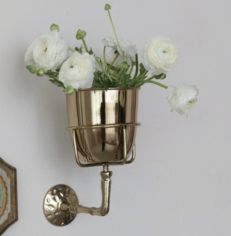 Gold Wall Bracket with Container