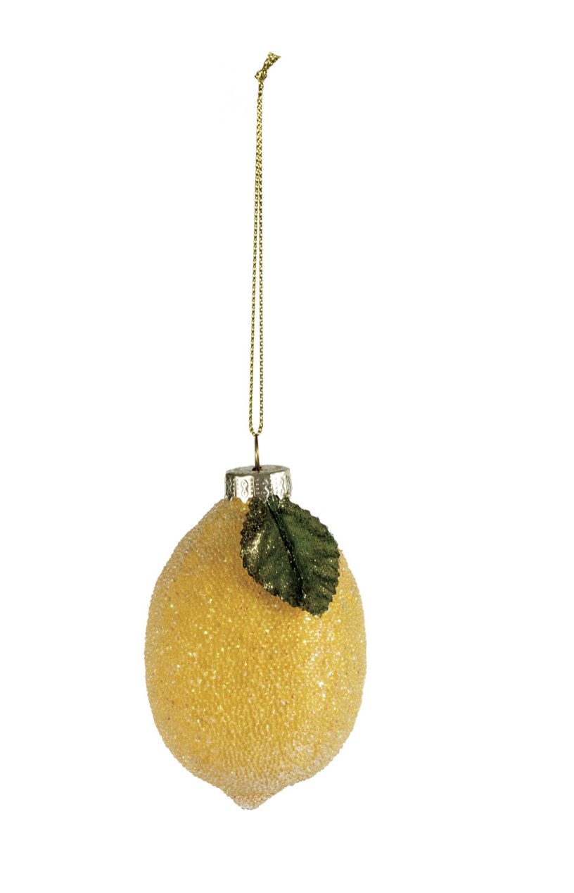 Glass Lemon Ornament