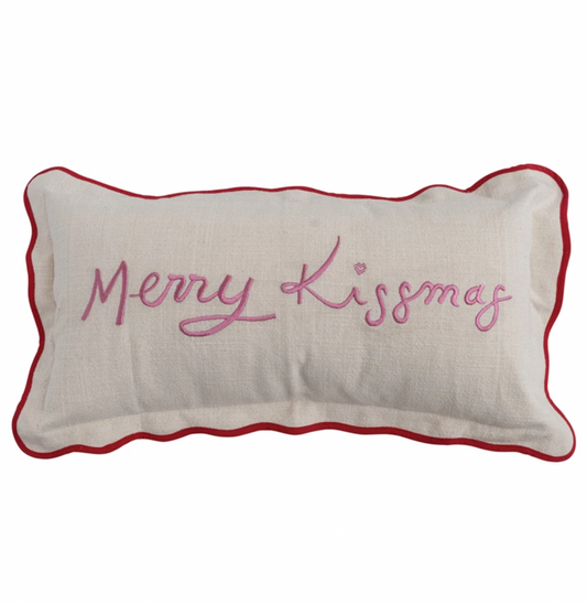 "Merry Kissmas" Lumbar Pillow