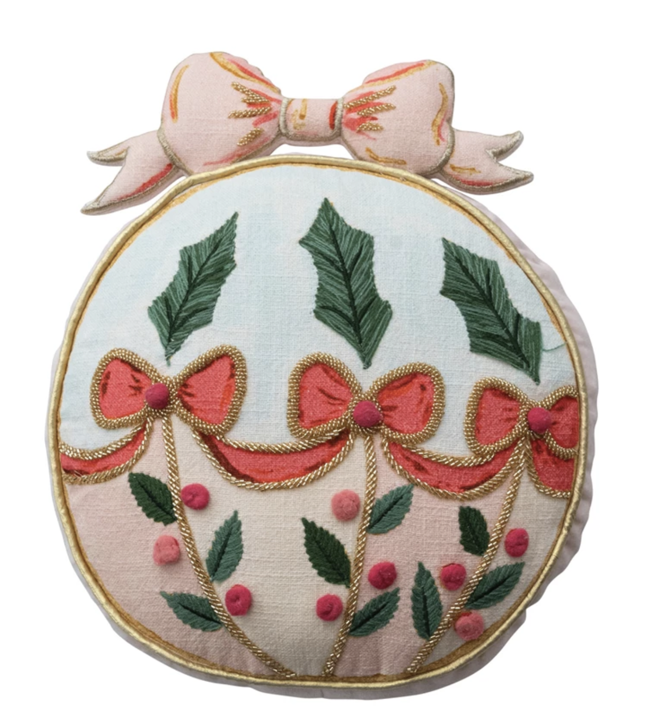 Ornament Shaped Bow Pillow