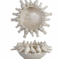 White Decorative Stoneware Bowl/Planter with 3D Birds on Rim