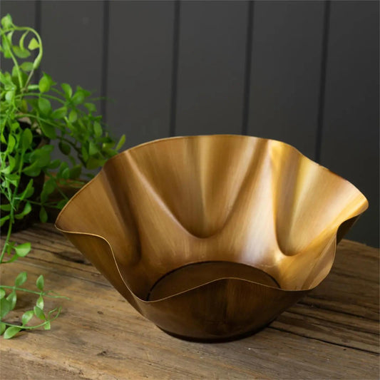 Gold Wavy Bowl