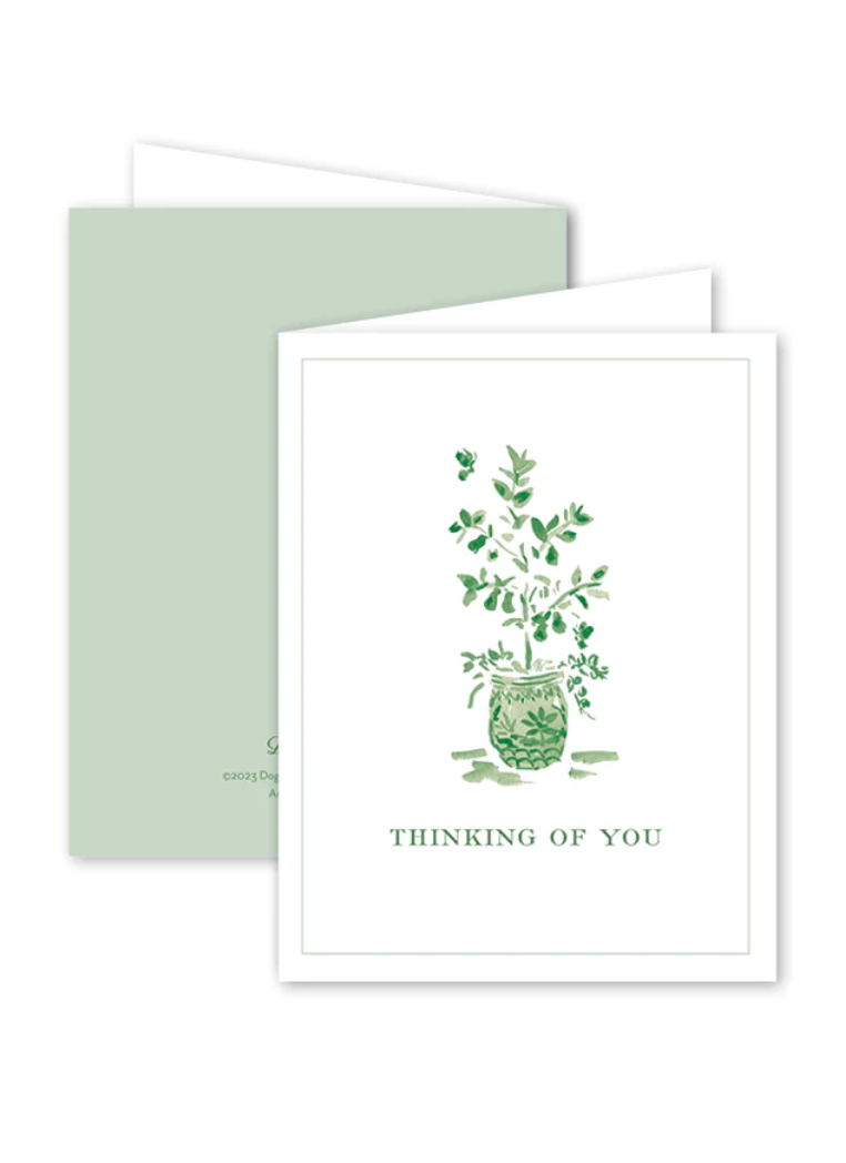 Heron Green Topiary Thinking of You Card