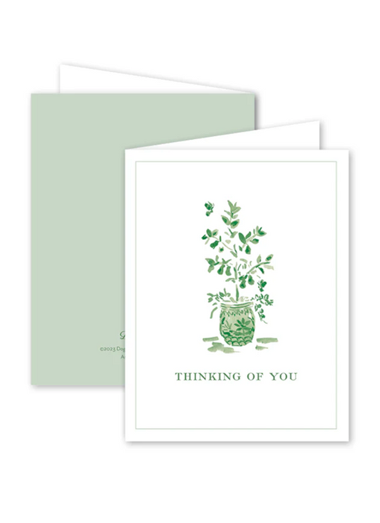Heron Green Topiary Thinking of You Card