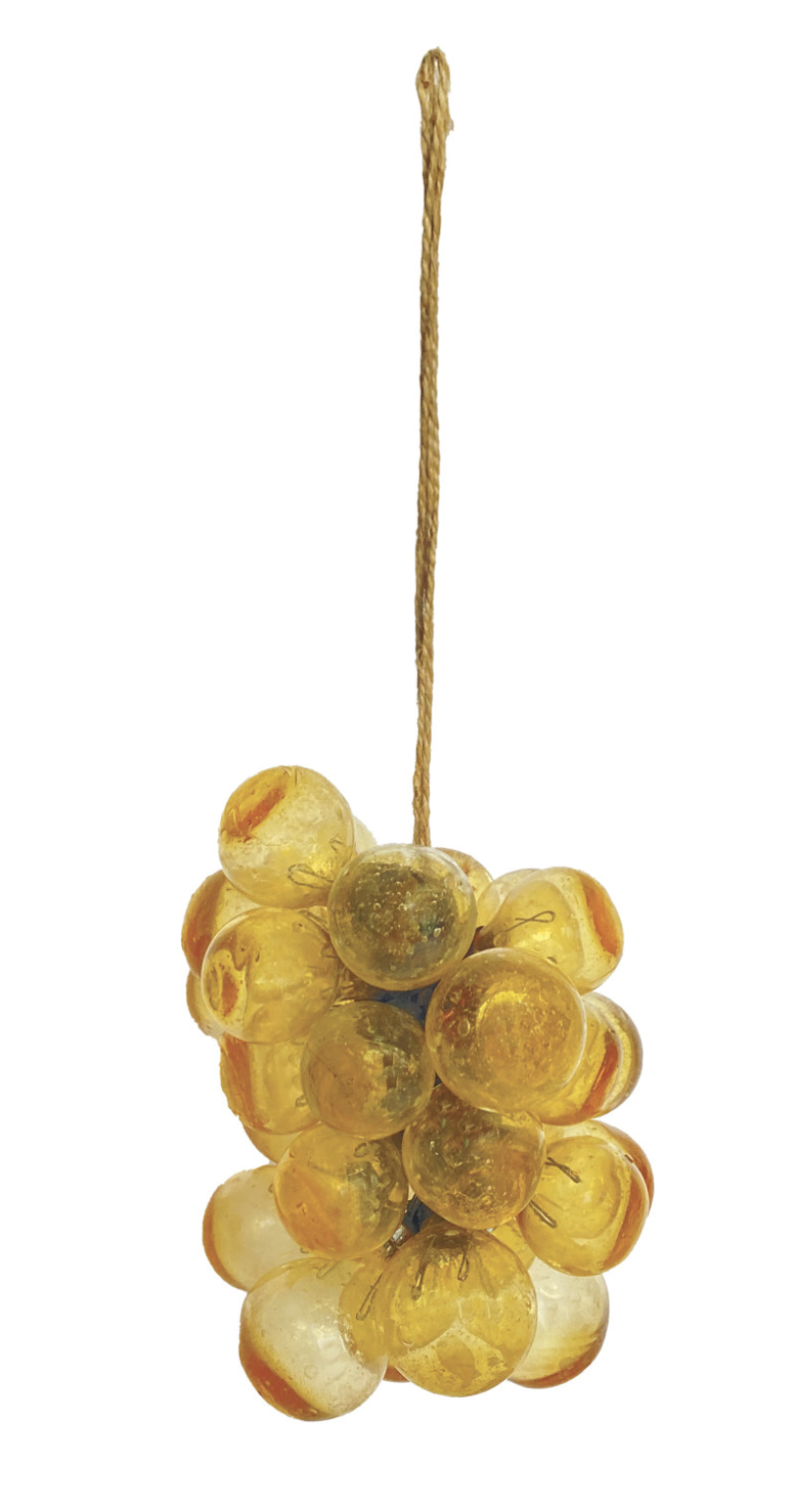 Amber Glass Ball Cluster Ornament