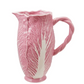 Pink Stoneware Cabbage Pitcher