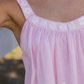 Pink Embroidered Tank Gown