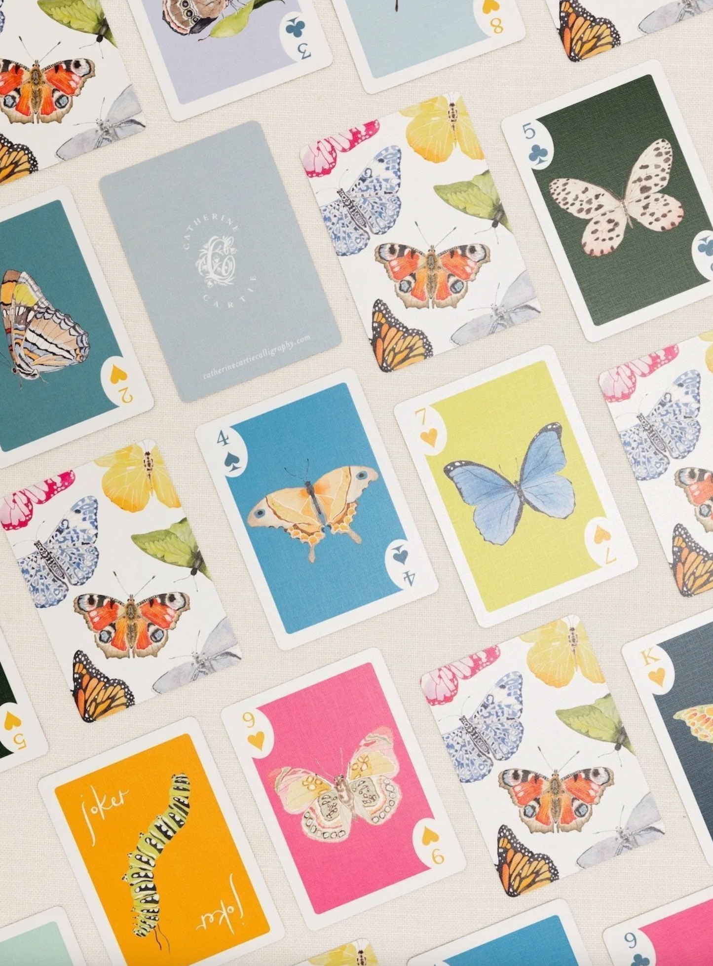 CC Butterfly Playing Cards with Acrylic Case