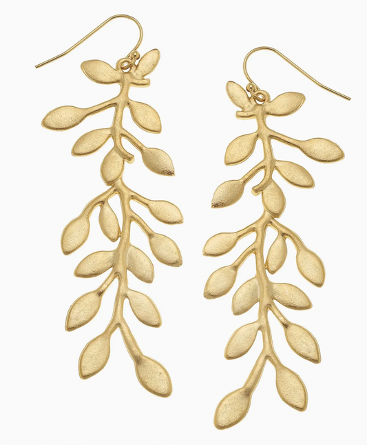 Gold Vine Earrings